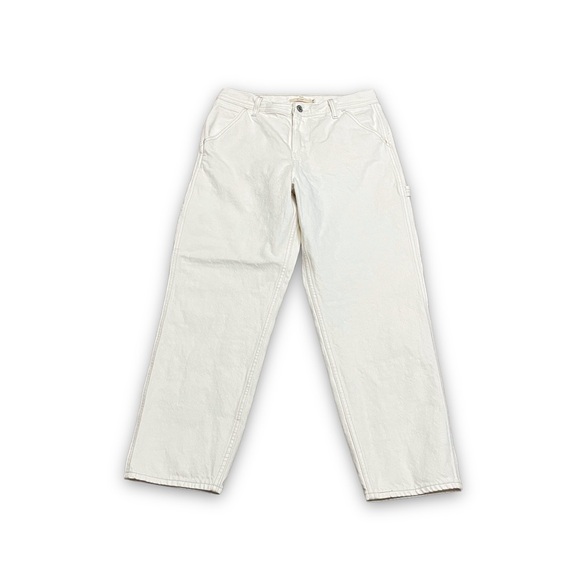 Vintage Levi's‎ Strauss & Co Big E Boy Jean Painter Denim Jeans White Size 28x26